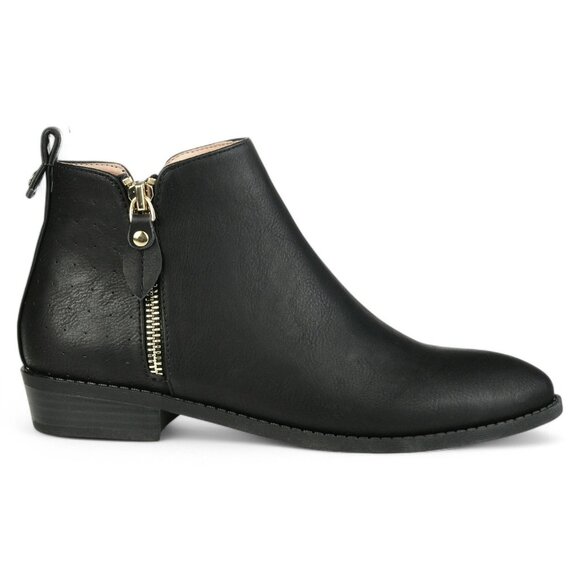 Journee Collection Women's Ellis Side Zip Ankle Booties - Picture 2 of 8